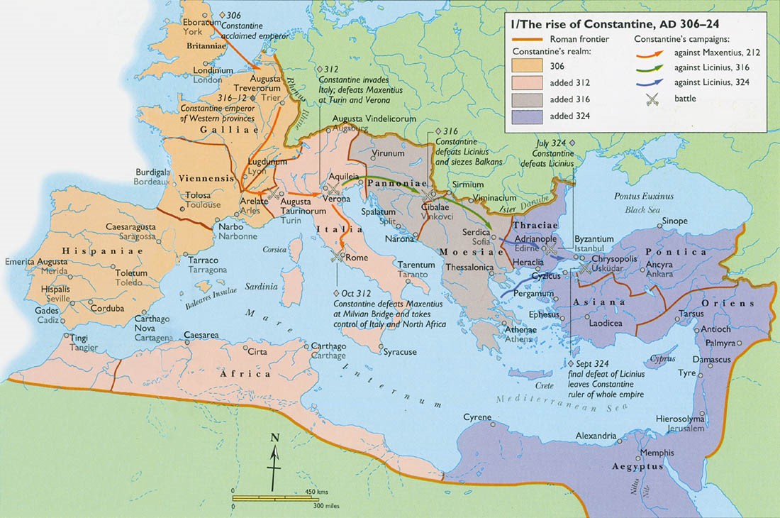 La unificación del Imperio por Constantino el Grande (306-324)